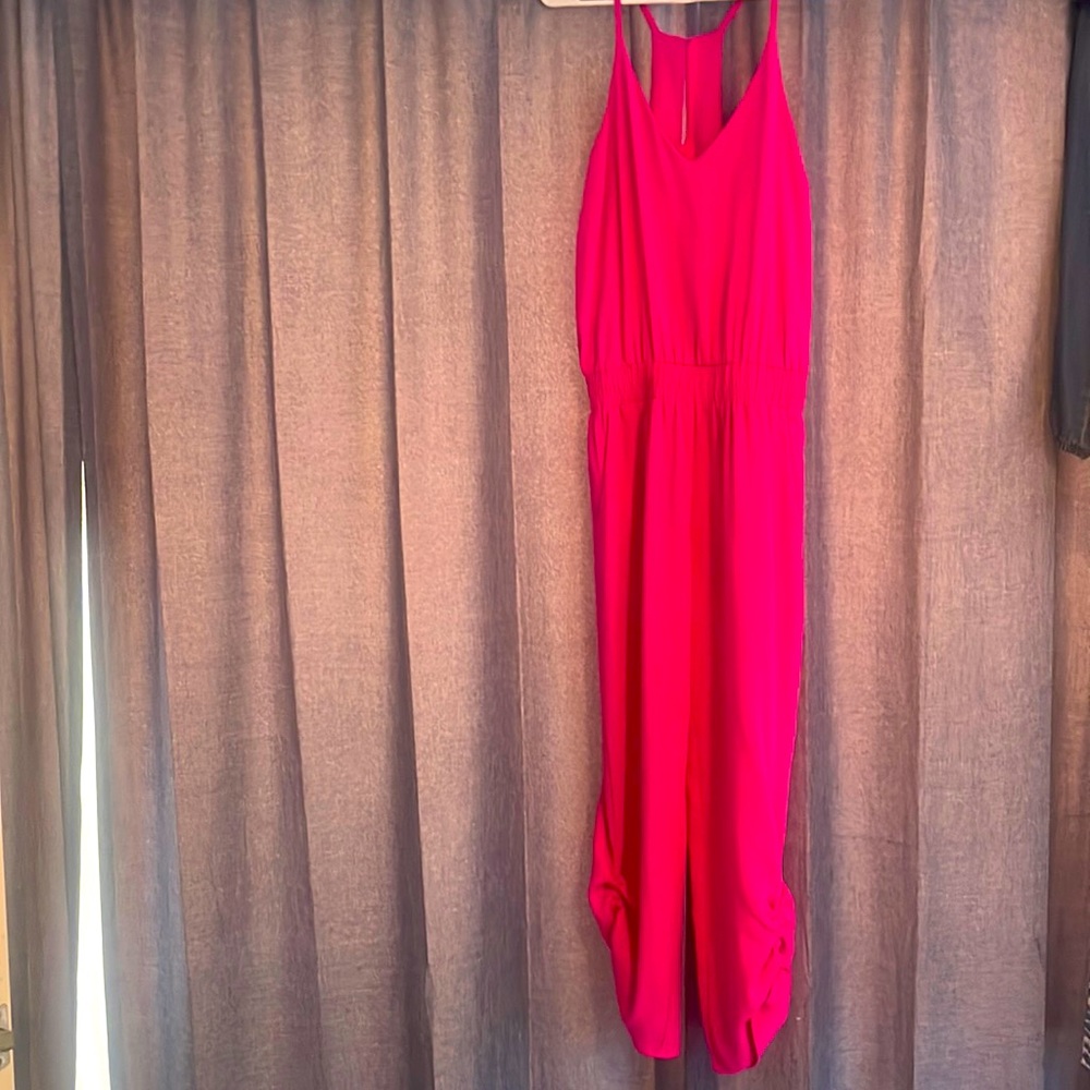 Long pink jumpsuit